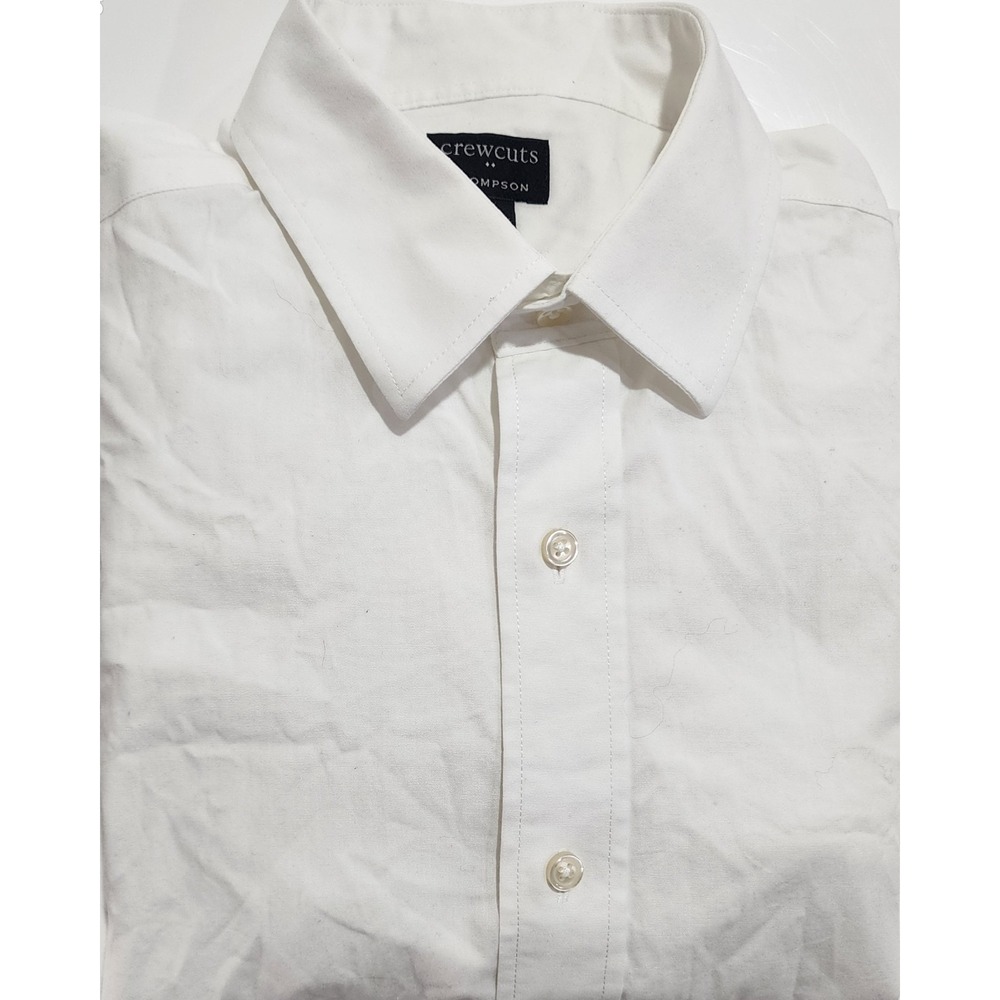 Brooks Brothers Boy's Crewcuts Thompson White Cotton Stretch Dress Shirt Size 20